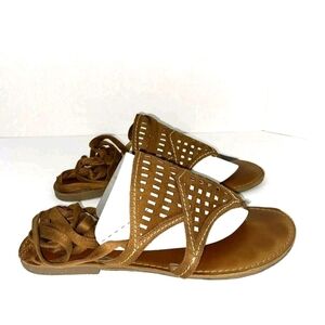 Zigi Soho Brown Suede Tie Up Gladiator Sandals